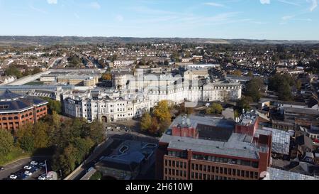 Maidstone Kent UK town centre drone view Stock Photo