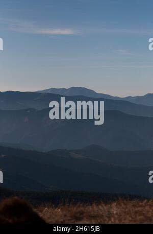 View on mountains in Ukraine Stock Photo