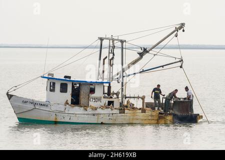 Oyster fishing boat, Rockport, Texas, USA Stock Photo