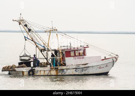 Oyster fishing boat, Rockport, Texas, USA Stock Photo