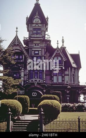 1970s America: A Victorian house in Eureka California ca. 1972 Stock Photo