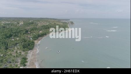 Aerial view of the 'Praia do Espelho' in Porto Seguro, Bahia, Brazil. Stock Photo