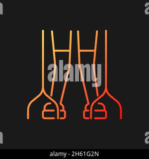 Cerebral palsy gradient vector icon for dark theme Stock Vector