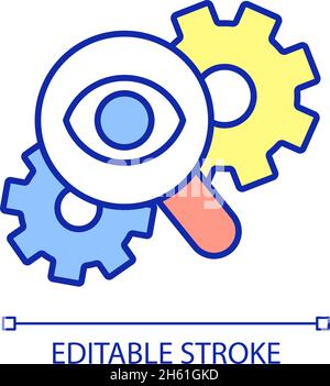 Monitoring operational processes RGB color icon Stock Vector