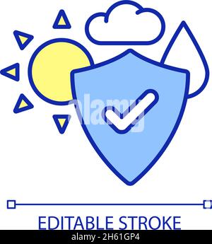 Insurance for natural disasters RGB color icon Stock Vector