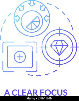 Focus on value blue gradient concept icon Stock Vector Image & Art - Alamy