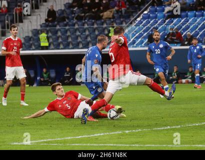 Fonbet - Russian Football Cup 2022/23. Match between the teams Spartak ( Moscow) - Lokomotiv (Moscow) at the stadium Opening Arena. From left to  right: Spartak team players Quincy Promes, Mikhail Ignatov and