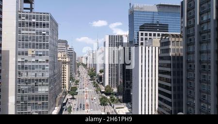 Aerial view of the Avenida Paulista and Sao Paulo Brazil Stock Photo - Alamy