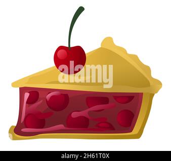 Cut pie and pie slice cartoon illustration Stock Vector Image & Art - Alamy