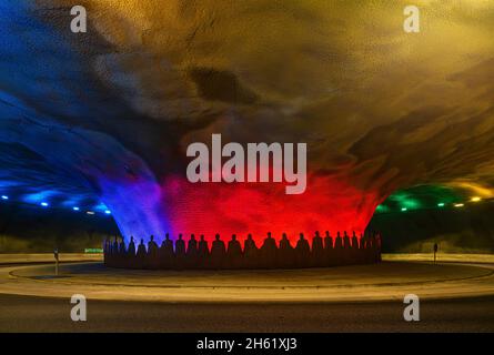 streymoy-eysturoy underwater tunnel,faroe islands Stock Photo