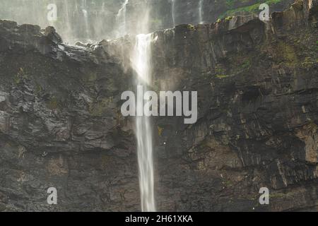 'fossa' waterfall,streymoy island,faroe islands Stock Photo