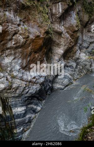 rock formations in the taroko gorge national park Stock Photo