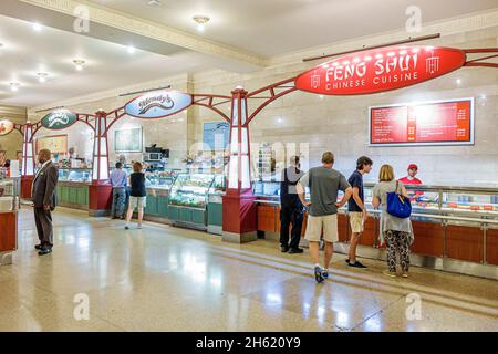 New York City,NY NYC Manhattan,Midtown,Grand Central Terminal Station,food court plaza,Feng Shui Mendy's food concessions vendors customers counter Stock Photo