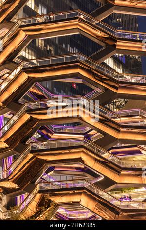 the vessel,walk-in artwork by british designer thomas heatherwick,hudson yards,new york city,new york state,usa Stock Photo