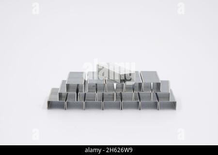staples Isolated on white background. Object Stock Photo
