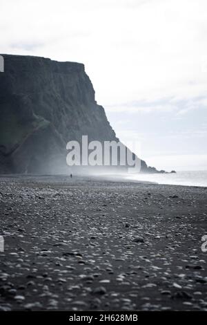 black sand beach at vik,iceland Stock Photo - Alamy