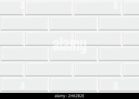 Brick wall of the building. Decor for subway, home itterier bath and kitchen. Stock Vector
