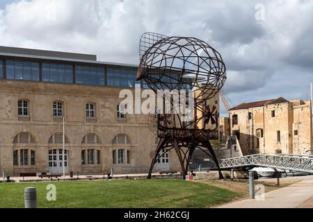 The American University of Malta (AUM), Metal airship monument, Cospicua, Three Cities, Malta Stock Photo