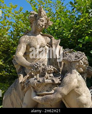 sandstone sculpture,rococo garden,castle,veitshoechheim,bavaria,germany Stock Photo