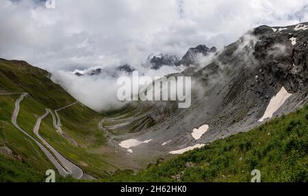 the stilfser joch is a mountain pass in the ortler alps. Stock Photo