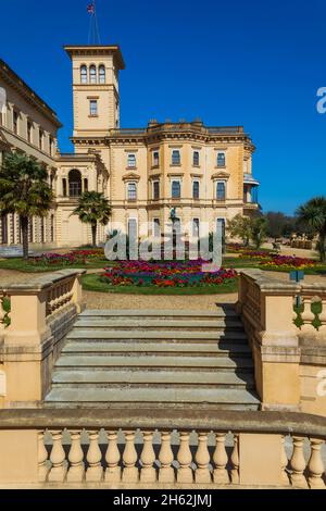 england,isle of wight,east cowes,osborne house,the palatial former home of queen victoria and prince albert Stock Photo