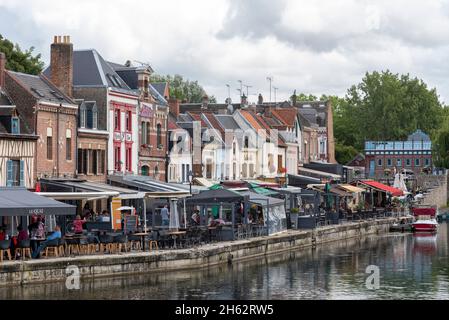 france,hauts-de-france region,amiens,quartier saint leu on the somme Stock Photo