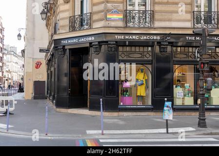 france,ãžle-de-france region,the marc jacobs boutique in the marais district Stock Photo