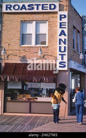 Mr. Peanut, Ocean City, New Jersey; ca. 1978. Stock Photo