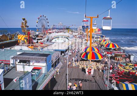 Casino Pier overall above, Seaside Heights, New Jersey; ca. 1978. Stock Photo