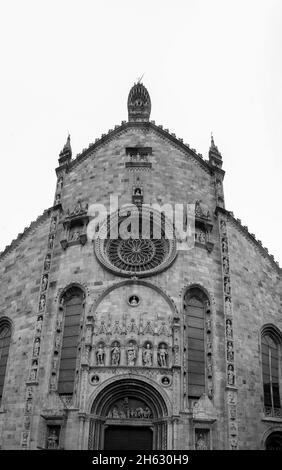 facade of cathedral in como city (cattedrale di santa maria assunta duomo di como),lombardy,italy Stock Photo