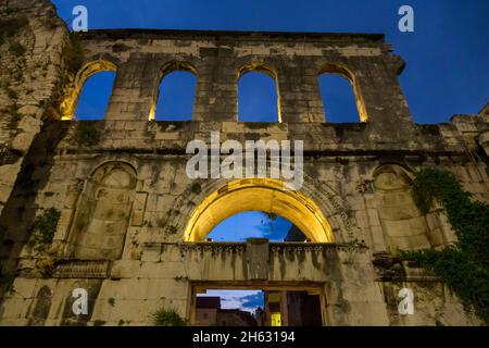 inside the walls of the historical center / old town of split in dalmatia,croatia - filming location for game of thrones Stock Photo