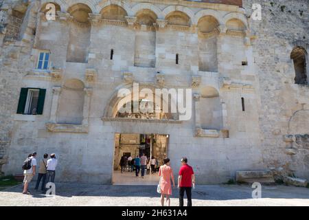 inside the walls of the historical center / old town of split in dalmatia,croatia - filming location for game of thrones Stock Photo