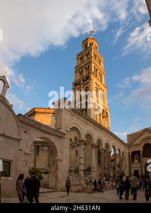 inside the walls of the historical center / old town of split in dalmatia,croatia - filming location for game of thrones Stock Photo