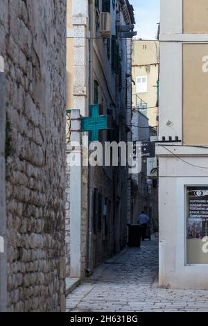 old center of sibenik near st james cathedral in sibenik,unesco world heritage site in croatia - filming location for game of thrones (iron bank) Stock Photo