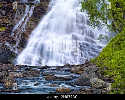 europe,sweden,jämtland province,härjedalen,andersjönsfallet waterfall at fjällnäs Stock Photo