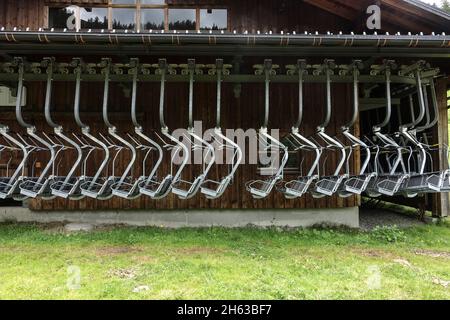 ski lift in summer Stock Photo