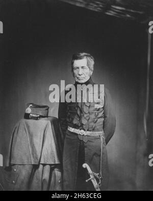 'Crimean War Photos:  Lieutenant General Sir John Burgoyne G.C.B., Inspector General of Fortifications ca. 1855' Stock Photo