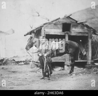 'Crimean War Photos:  Captain King, horse artillery ca. 1855' Stock Photo