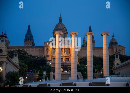 the magic fountain of montjuã¯c (catalan: font màgica de montjuã¯c,is a fountain located at the head of avinguda maria cristina in the montjuã¯c neighborhood of barcelona Stock Photo