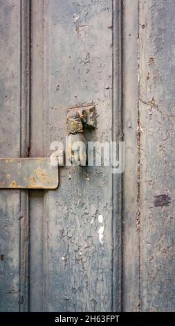 old door knocker in perpignan. Stock Photo