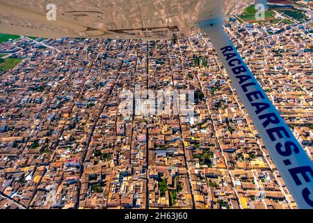 aerial view,sa pobla,pla de na tesa,cabaneta (sa),mallorca,balearic island,balearic islands,baleares,spain Stock Photo