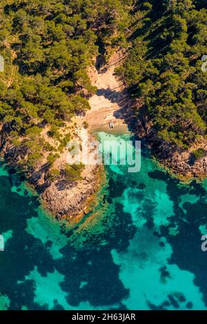 aerial view,cap de pinar peninsula,restricted area,s'esgleieta,son espanyol,mallorca,balearic island,balearic islands,baleares,spain Stock Photo