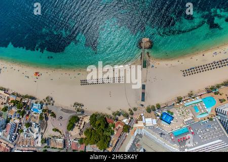 aerial view,sandy beach platja de magaluf,magaluf,calvià,mallorca,balearic islands,spain Stock Photo