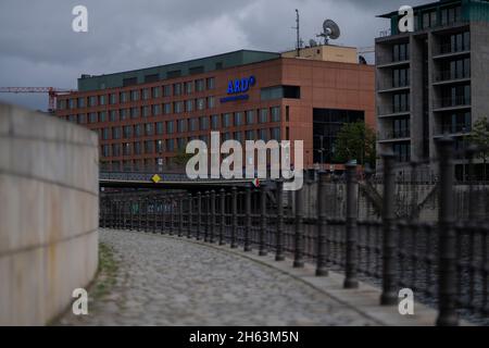 august 17,2021,berlin,germany,view of the capital studio from the tv channel ard,shallow depth of field,beautiful soft bokeh Stock Photo