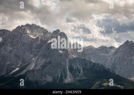 view from the carnic main ridge to the sexten dolomites,south tyrol,italy Stock Photo