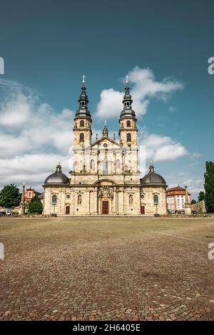 domplatz with cathedral in fulda,hesse Stock Photo