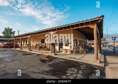 Williams, Arizona, USA - September 27, 2021 Celilo Inn Hotel in downtown Williams on Historical Route 66, street view Stock Photo