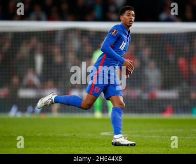 London, UK. 12th Nov, 2021. LONDON, ENGLAND - November 12: Jude Bellingham of England during World Qualifying - European match between England and Albania at Wembley Stadium in London on 12th November, 2021 Credit: Action Foto Sport/Alamy Live News Stock Photo
