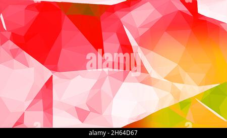 Colorful pink magenta abstract geometric background with triangular polygons low poly. Stock Photo