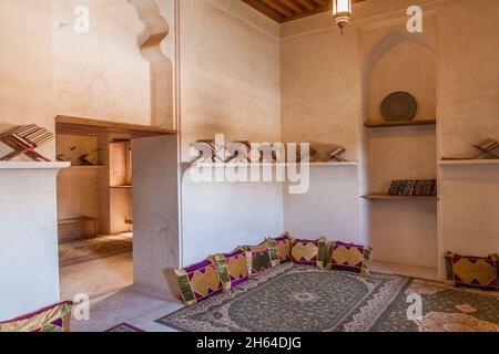 JABRIN, OMAN - MARCH 2, 2017: One of rooms in the Jabrin Castle, Oman Stock Photo